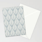 Linocut Palm Leaves . Coastal Blue Stationery Card Gallery Image 2