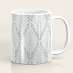 Linocut Palm Leaves . Coastal Blue Coffee Mug Gallery Image 1