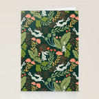 Dancing rabbits in the wildflowers garden Stationery Card Gallery Image 2