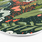 Dancing rabbits in the wildflowers garden Bath Mat Gallery Image 3