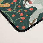 Dancing rabbits in the wildflowers garden Desk Mat Gallery Image 4