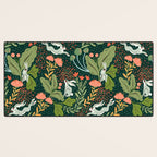 Dancing rabbits in the wildflowers garden Desk Mat Gallery Image 3