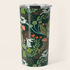 Dancing rabbits in the wildflowers garden Travel Mug Gallery Image 1