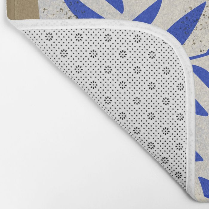 Leafy Blue Vase Bath Mat Gallery Image 2