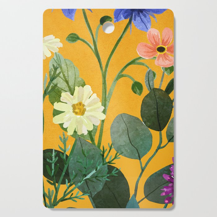 Summer Flowers 8 Cutting Board Gallery Image 1