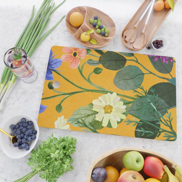 Summer Flowers 8 Cutting Board Gallery Image 2