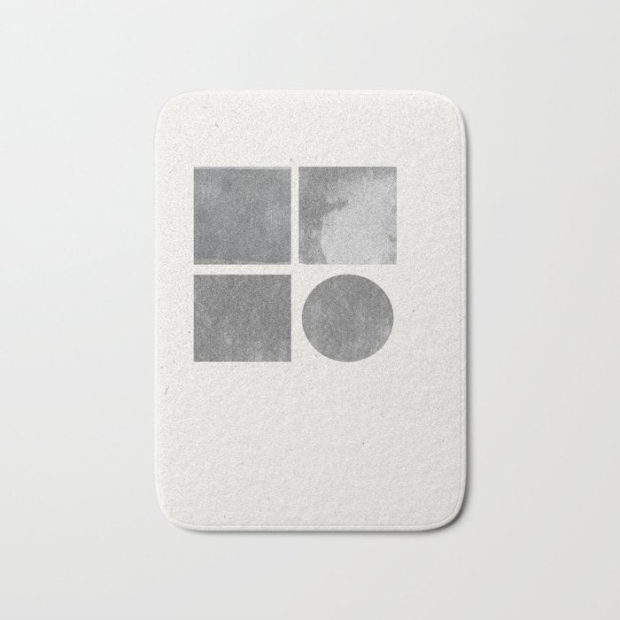 Paper Collage Minimal Objects Bath Mat Gallery Image 1