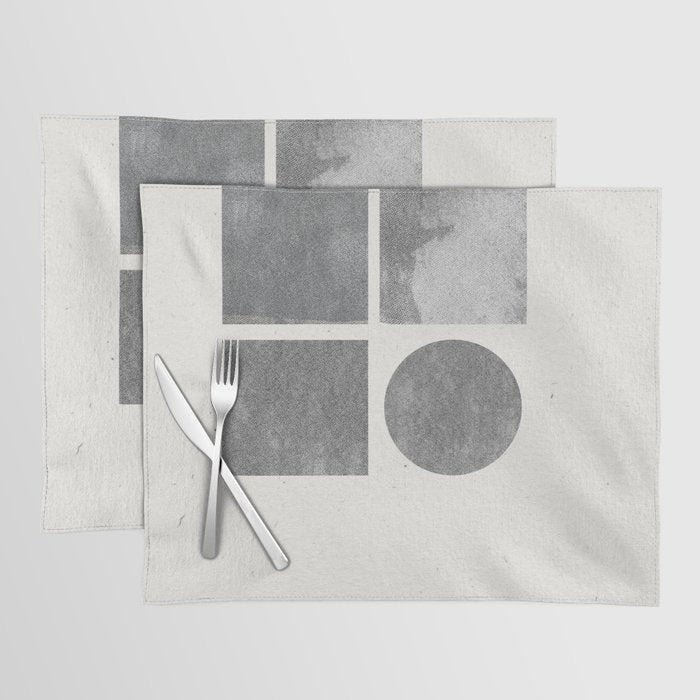 Paper Collage Minimal Objects Placemat Gallery Image 1