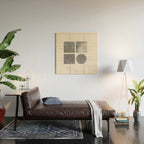 Paper Collage Minimal Objects Wood Wall Art Gallery Image 2