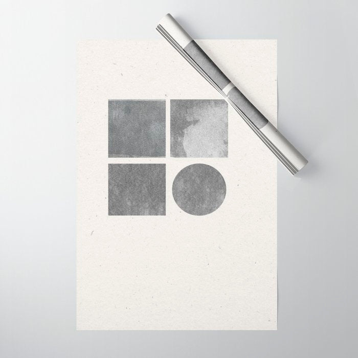 Paper Collage Minimal Objects Wrapping Paper Gallery Image 1