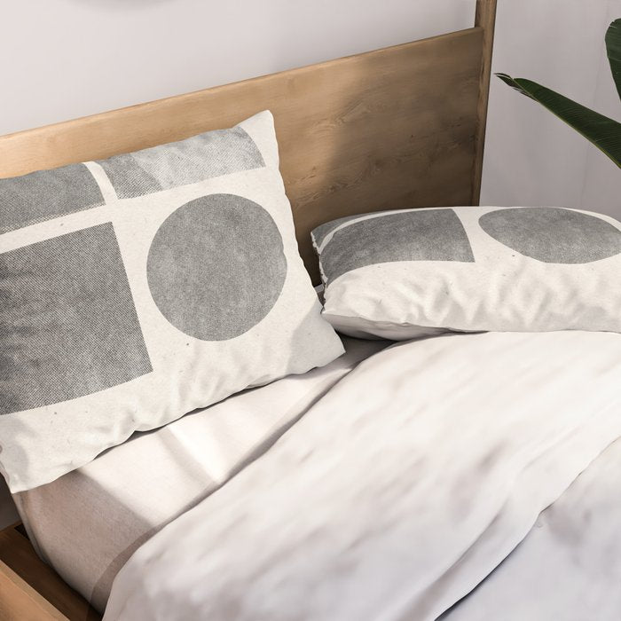 Paper Collage Minimal Objects Pillow Sham Gallery Image 2