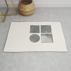 Paper Collage Minimal Objects Rug Gallery Image 1