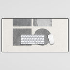 Paper Collage Minimal Objects Desk Mat Gallery Image 1