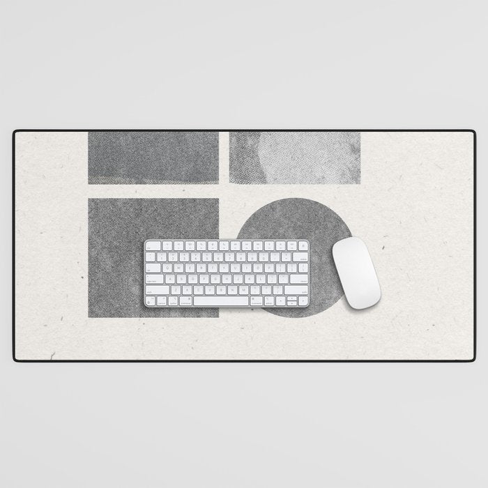 Paper Collage Minimal Objects Desk Mat Gallery Image 1