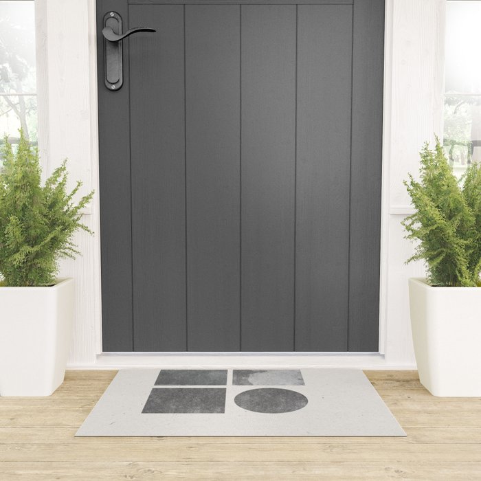 Paper Collage Minimal Objects Welcome Mat Gallery Image 3
