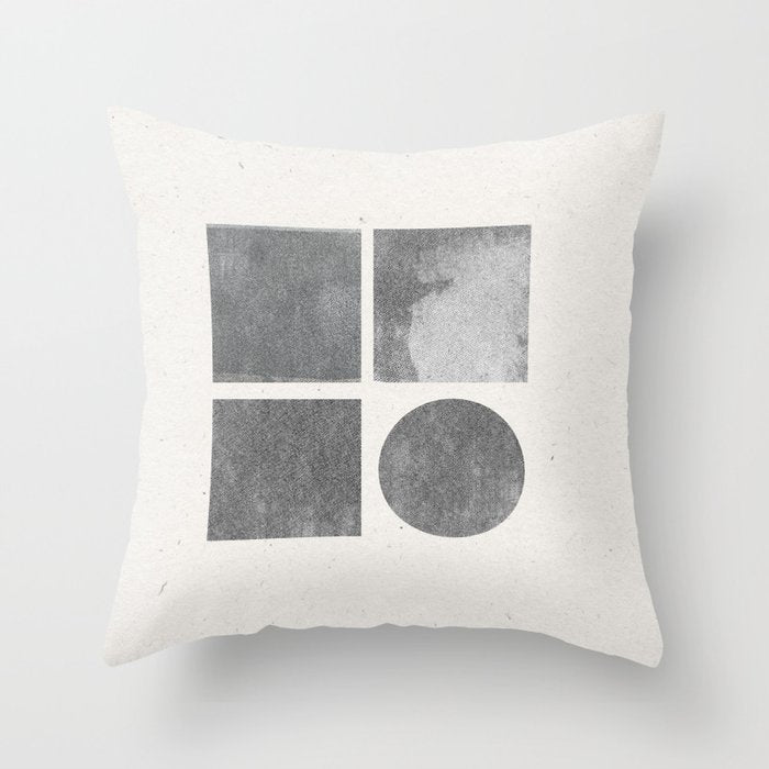 Paper Collage Minimal Objects Throw Pillow Gallery Image 6