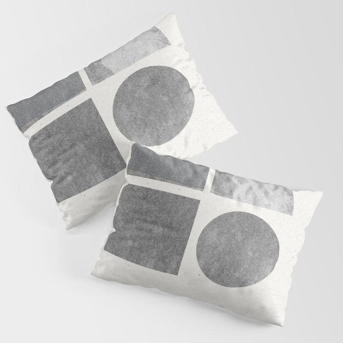 Paper Collage Minimal Objects Pillow Sham Gallery Image 3