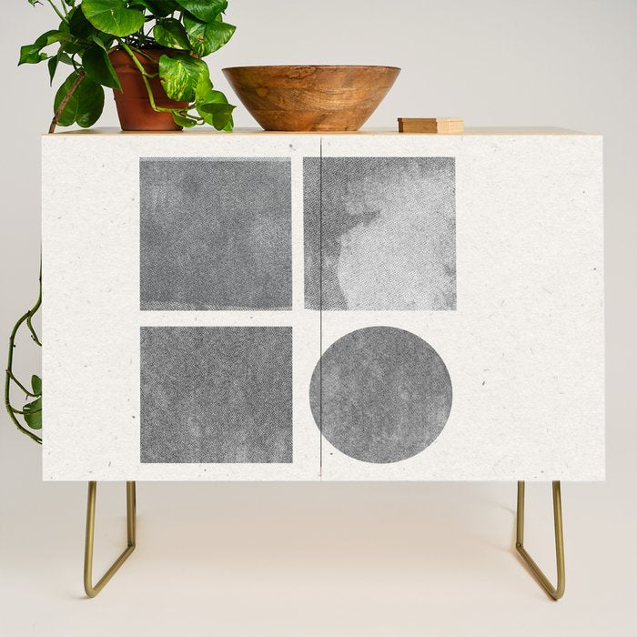 Paper Collage Minimal Objects Credenza Gallery Image 1