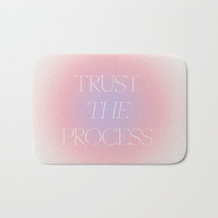 Trust The Process Gradient Lavender & Pink Bath Mat Gallery Image 1