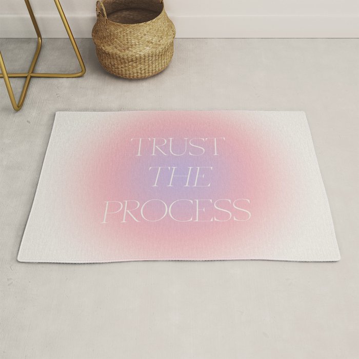 Trust The Process Gradient Lavender & Pink Rug Gallery Image 1