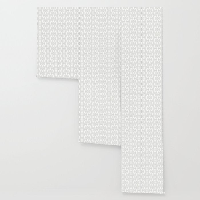 Simply Mid-Century Retro Gray on White Wallpaper Gallery Image 3