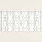 Simply Mid-Century Retro Gray on White Desk Mat Gallery Image 3