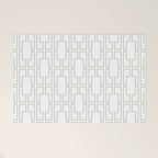 Simply Mid-Century Retro Gray on White Welcome Mat Gallery Image 1