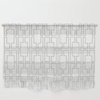 Simply Mid-Century Retro Gray on White Wall Hanging Gallery Image 1