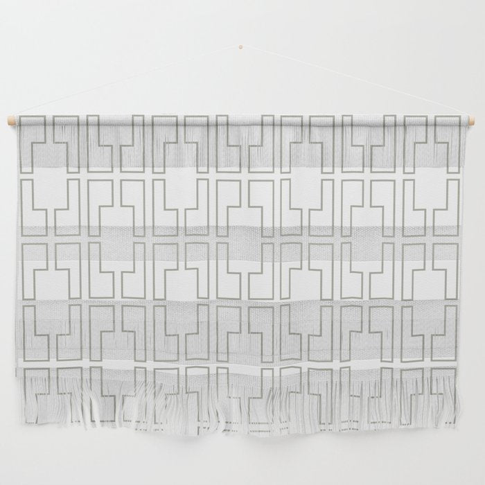 Simply Mid-Century Retro Gray on White Wall Hanging Gallery Image 1