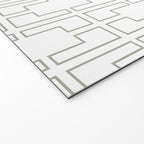 Simply Mid-Century Retro Gray on White Welcome Mat Gallery Image 2