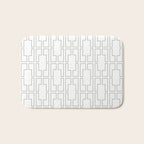Simply Mid-Century Retro Gray on White Bath Mat Gallery Image 1
