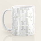 Simply Mid-Century Retro Gray on White Coffee Mug Gallery Image 3