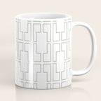 Simply Mid-Century Retro Gray on White Coffee Mug Gallery Image 1