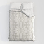 Simply Mid-Century Retro Gray on White Comforter Gallery Image 6