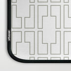 Simply Mid-Century Retro Gray on White Laptop Sleeve Gallery Image 3