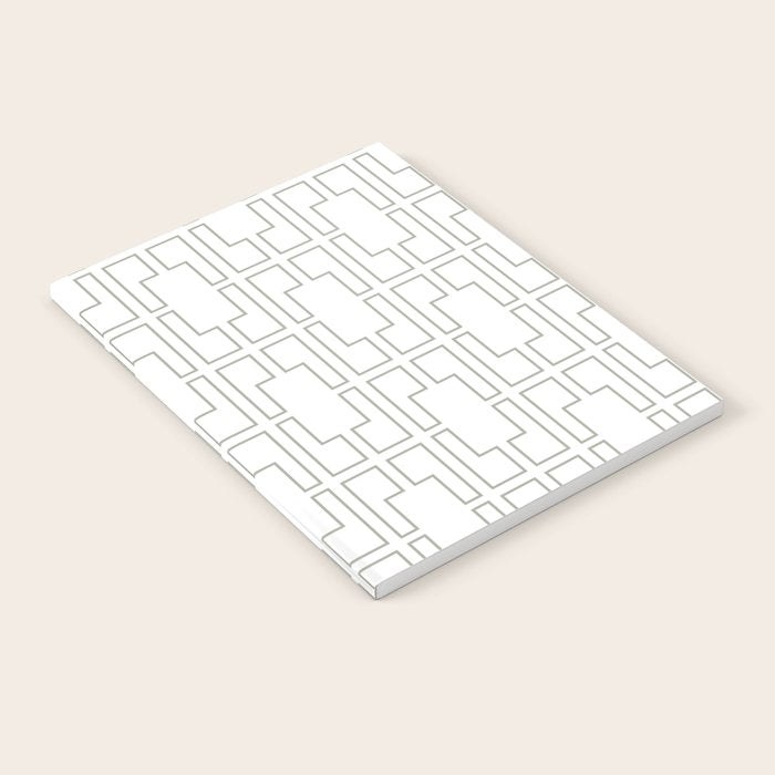 Simply Mid-Century Retro Gray on White Notebook Gallery Image 2