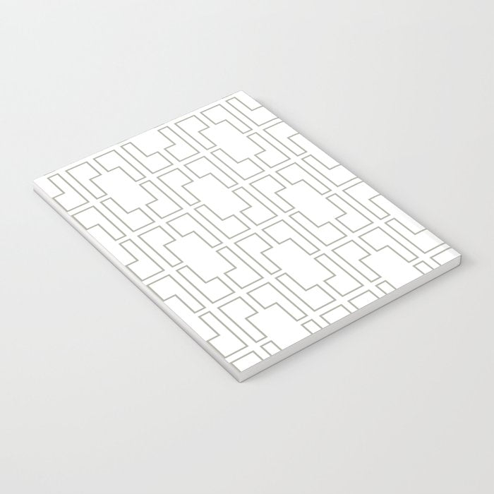 Simply Mid-Century Retro Gray on White Notebook Gallery Image 3