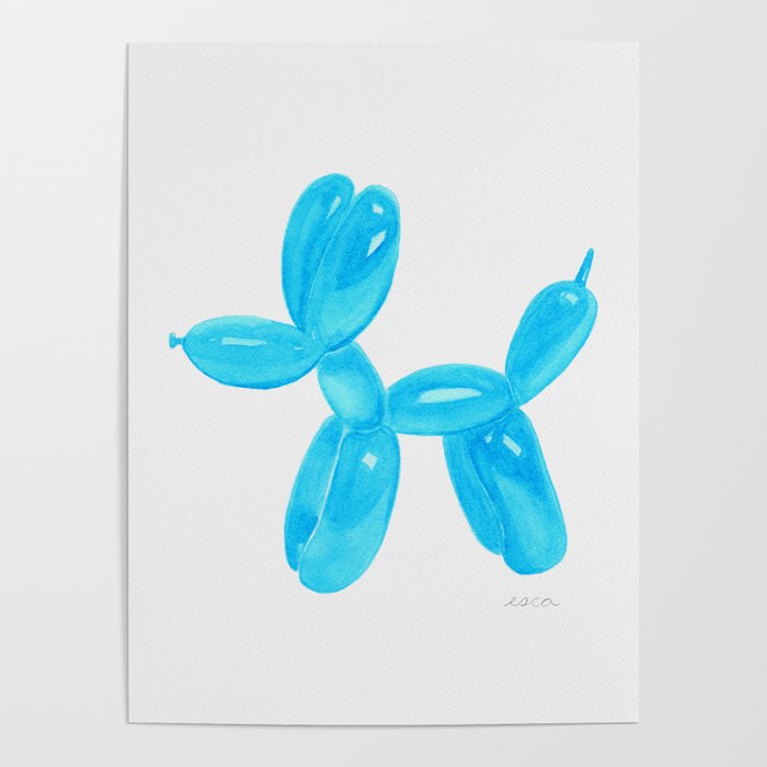 Balloon Dog Sky Blue Poster Gallery Image 4
