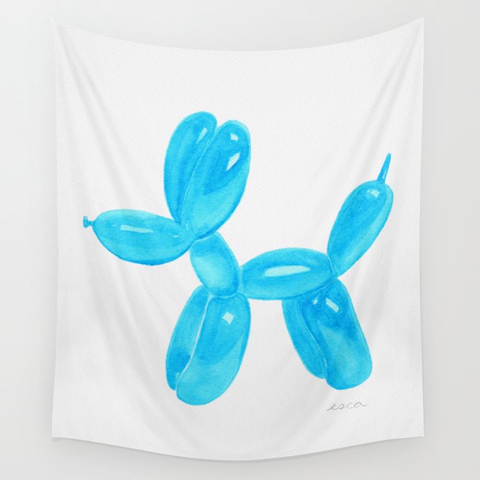 Balloon Dog Sky Blue Wall Tapestry Gallery Image 4