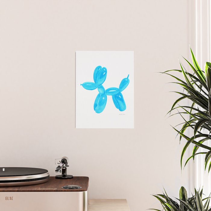 Balloon Dog Sky Blue Poster Gallery Image 2