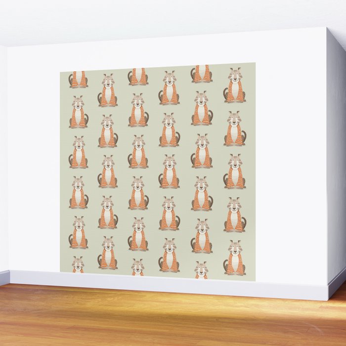 Whimsical Tiger Wall Mural Gallery Image 2