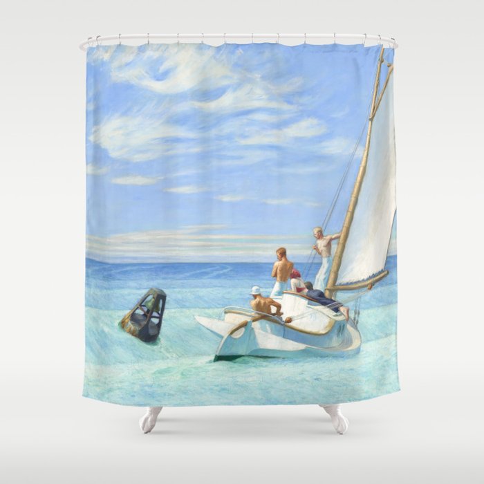 Edward Hopper Ground Swell 1939 Shower Curtain Gallery Image 1