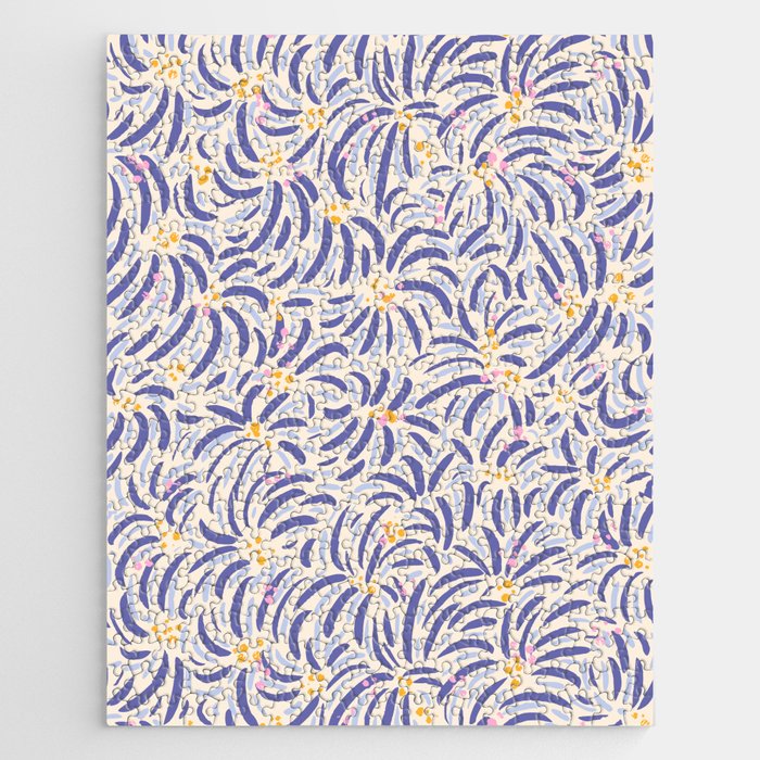 Powerful and floral pattern invers Jigsaw Puzzle