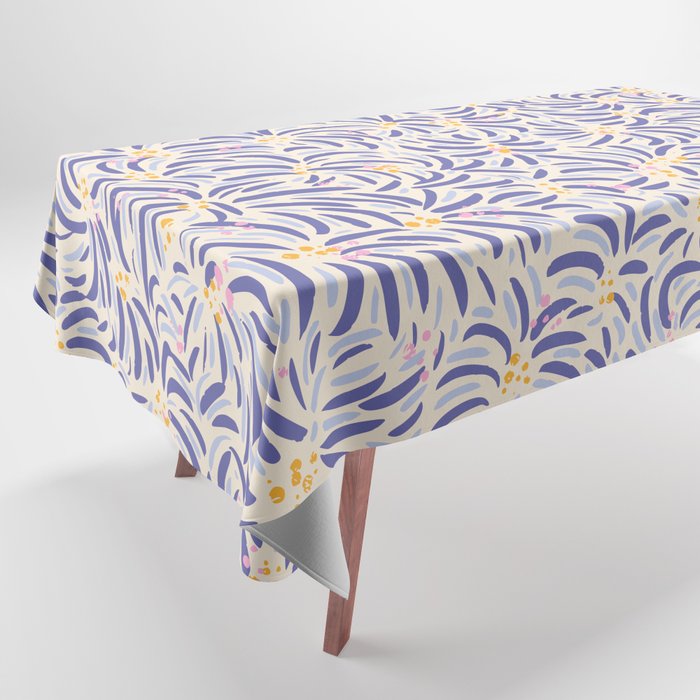 Powerful and floral pattern invers Tablecloth Gallery Image 1
