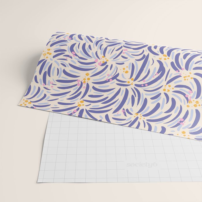 Powerful and floral pattern invers Wrapping Paper Gallery Image 2