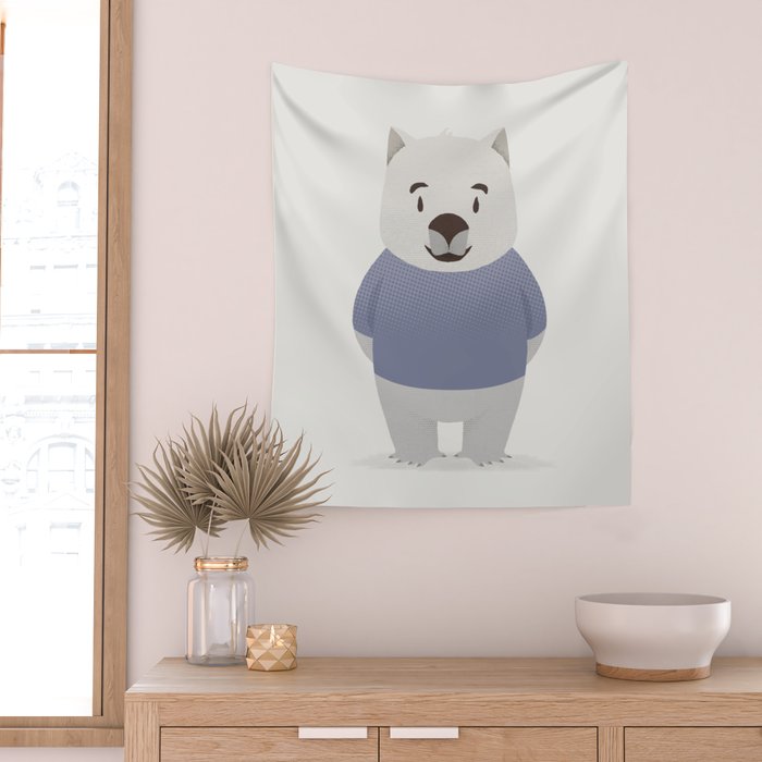 Kiddie Wombat Wall Tapestry Gallery Image 2