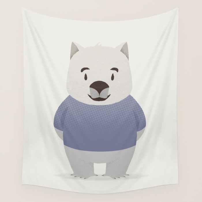 Kiddie Wombat Wall Tapestry Gallery Image 1