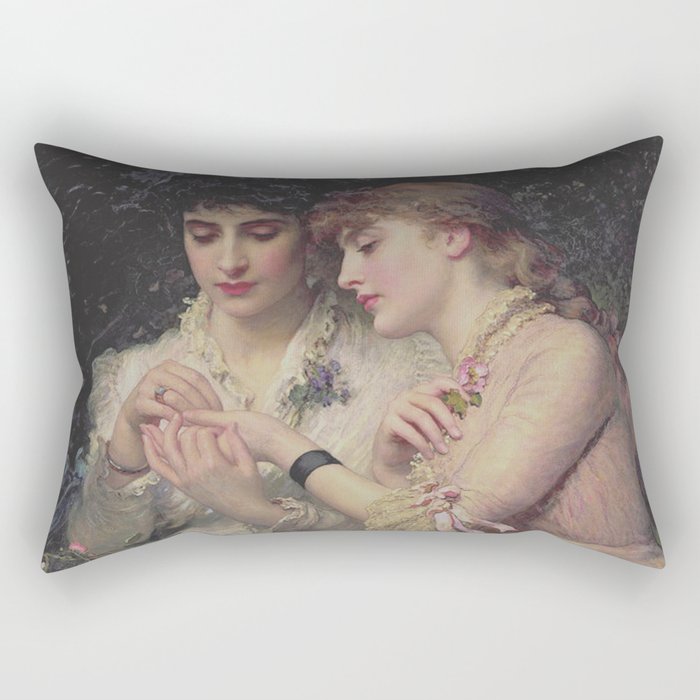 A Thorn Amidst Roses by James Sant 1887 Rectangular Pillow Gallery Image 1