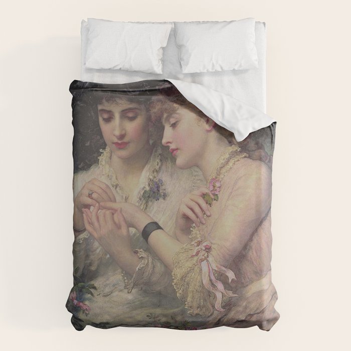 A Thorn Amidst Roses by James Sant 1887 Duvet Cover Gallery Image 6