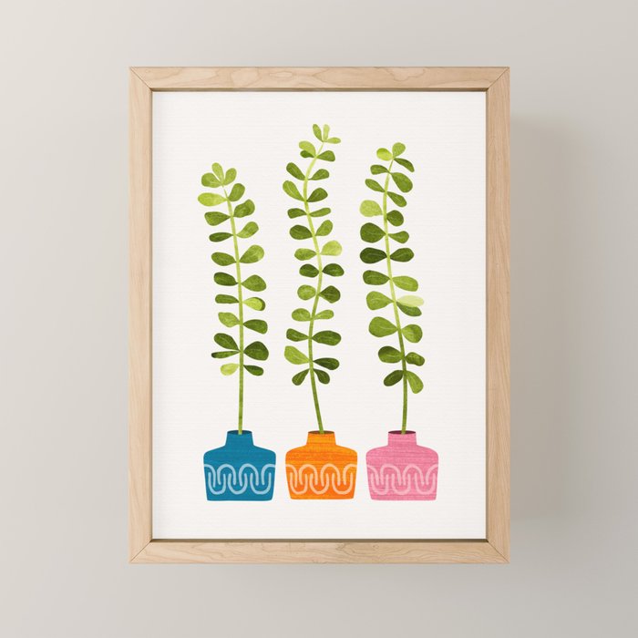 Sweet Sprout Friends - Contemporary Botanical Illustration Mini Art Print Gallery Image 1